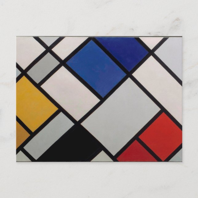 Piet Mondrian Modern Art Postkarte (Vorderseite)