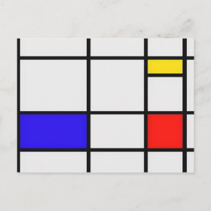 Piet Mondrian Modern Art Postkarte