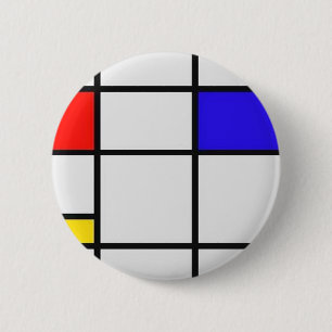 Piet Mondrian-moderne Kunst Button