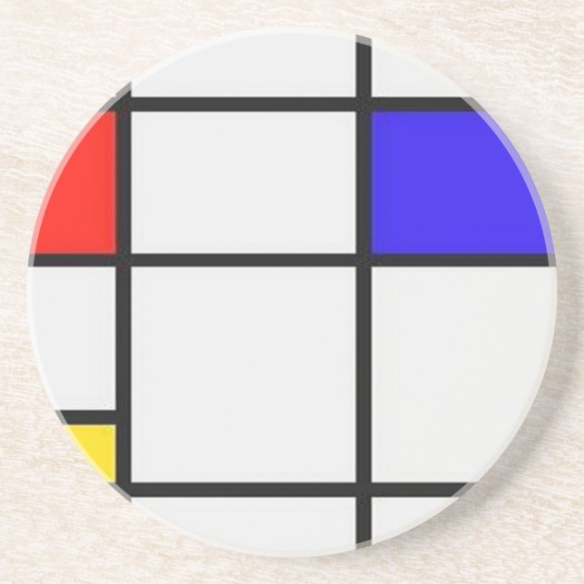 Piet Mondrian-moderne Kunst Getränkeuntersetzer (Vorne)