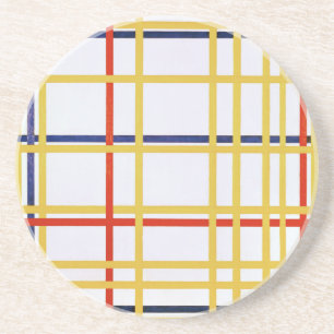 Piet Mondrian New York City I Abstrakte Kunst Getränkeuntersetzer