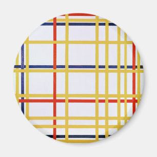 Piet Mondrian New York City I Abstrakte Kunst Magnet