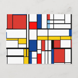 Piet Mondrian Postkarte