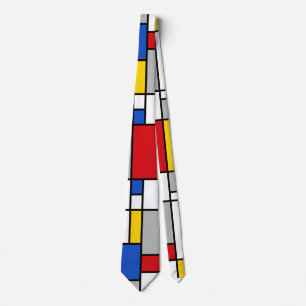 Piet Mondrian Retro Geometrische Formen Abstrakte  Krawatte