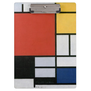 Piet Mondrian Rot Blau Gelb Abstrakt Kunst Klemmbrett