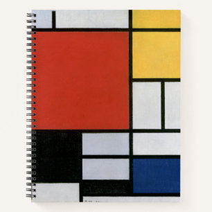 Piet Mondrian Rot Blau Gelb Abstrakt Kunst Notizbuch