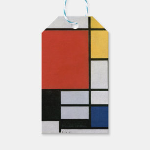 Piet Mondrian Rot Blau Gelb Abstrakte Kunst Geschenkanhänger