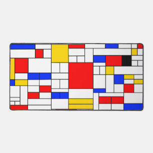 Piet-Mondrian-Stil-Abstraktkunst Schreibtischunterlage