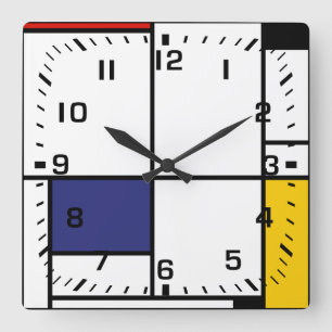 Piet Mondrian, Tableau 1 Quadratische Wanduhr