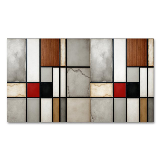 Piet Mondrian Vintag Magnetische Visitenkarte (Vorderseite)