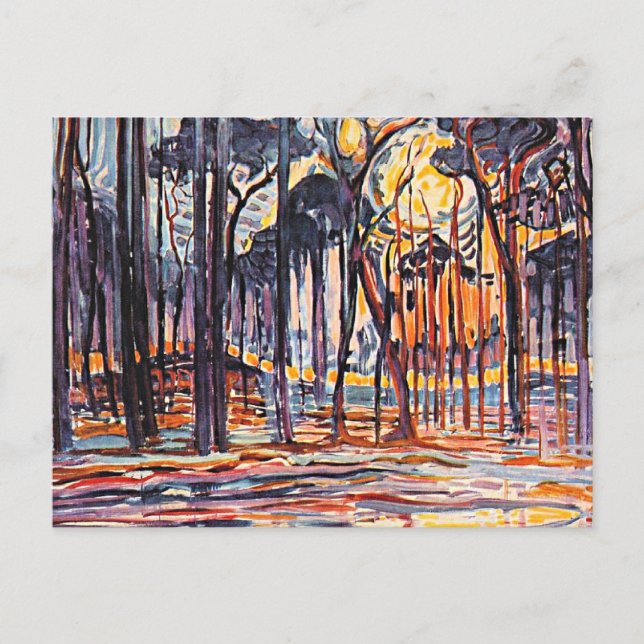 Piet Mondrian, Wälder bei Oele, Postkarte (Vorderseite)