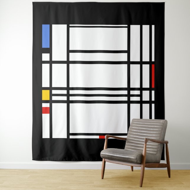 Piet Mondrian, Zusammensetzung 10 Wandteppich (Beispiel)