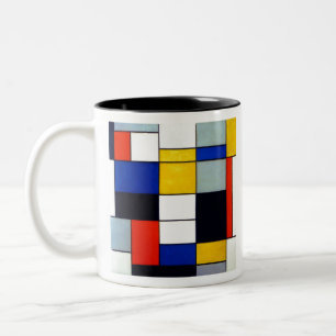 Piet Mondrian Zusammensetzung A Zweifarbige Tasse