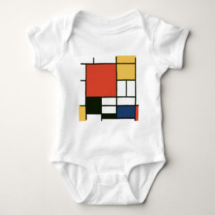Piet Mondrian - Zusammensetzung Baby Strampler