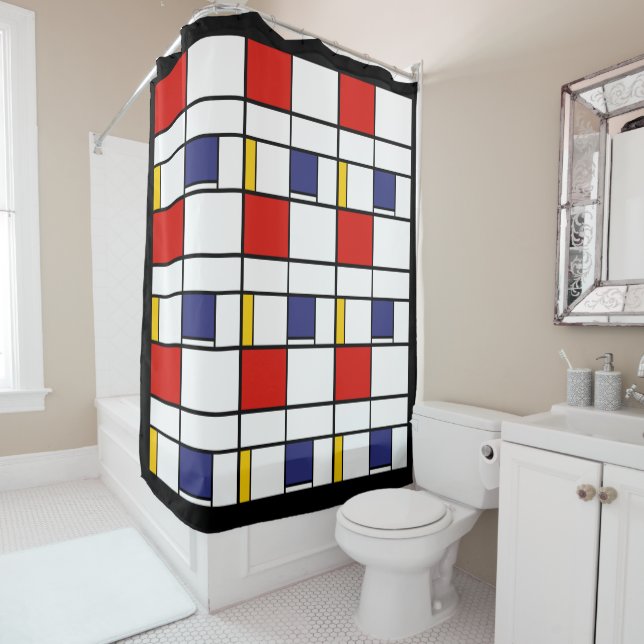 Piet Mondrian, Zusammensetzung C Duschvorhang (Beispiel)