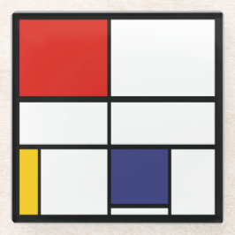 Piet Mondrian, Zusammensetzung C Glasuntersetzer