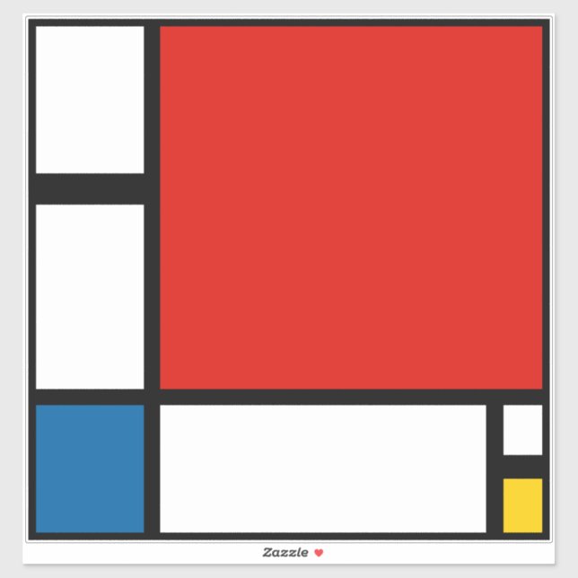 Piet Mondrian, Zusammensetzung ii Aufkleber (Blatt)