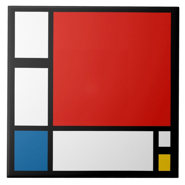 Piet Mondrian, Zusammensetzung ii Fliese (Vorderseite)