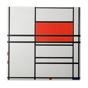 Piet Mondrian's Komposition Nr. 4 - Vibrant Art Fliese