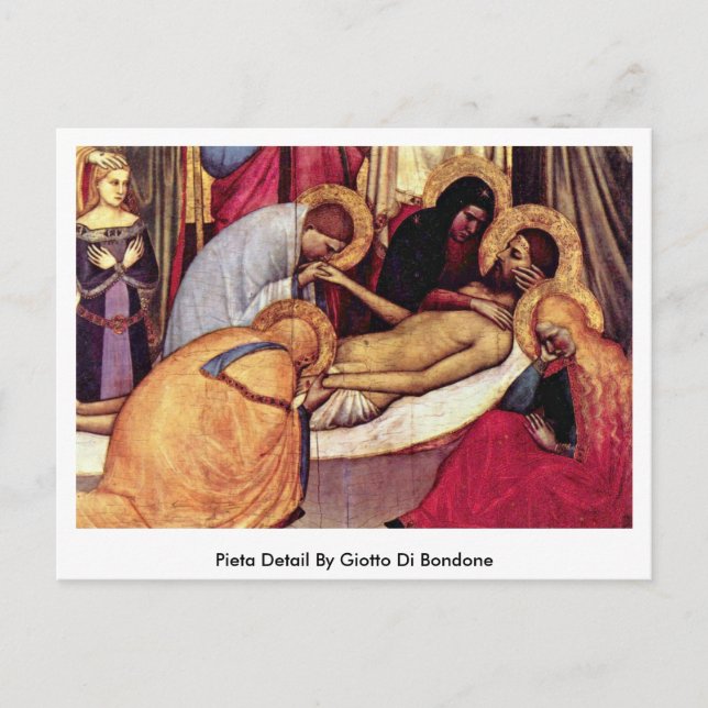 Pieta Detail von Giotto Di Bondone Postkarte (Vorderseite)