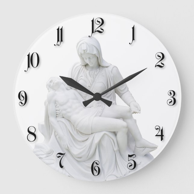 Pieta Große Wanduhr (Vorderseite)