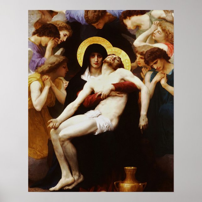 Pieta Jesus Crucifixe Lamentation Jungfrau Mary Poster (Vorne)