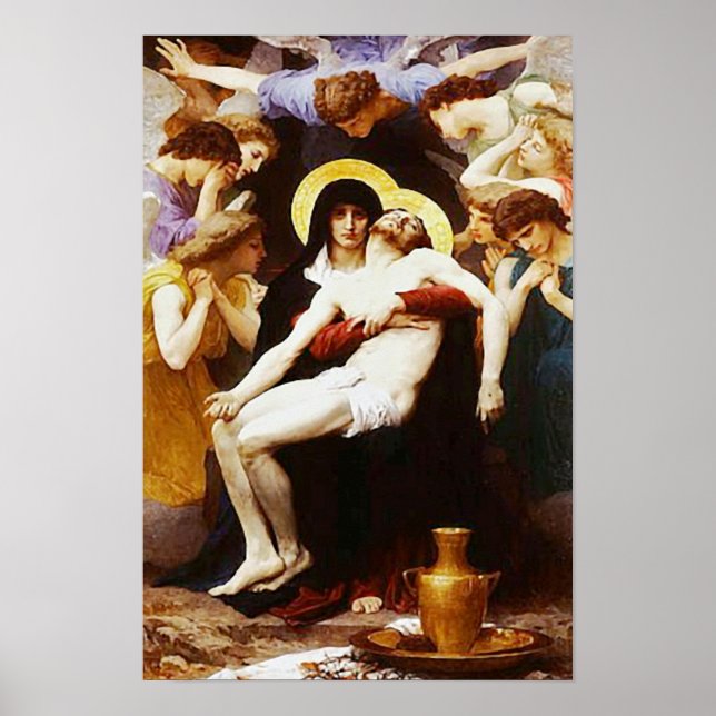 Pieta Jesus Crucifixion Lamentation Jungfrau Mary  Poster (Vorne)