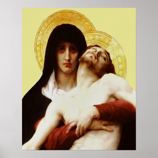 Pieta Jesus Crucifixion Lamentation Jungfrau Mary  Poster (Vorne)