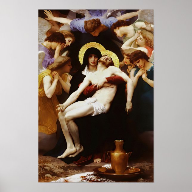 Pieta Jesus Crucifixion Lamentation Jungfrau Mary  Poster (Vorne)