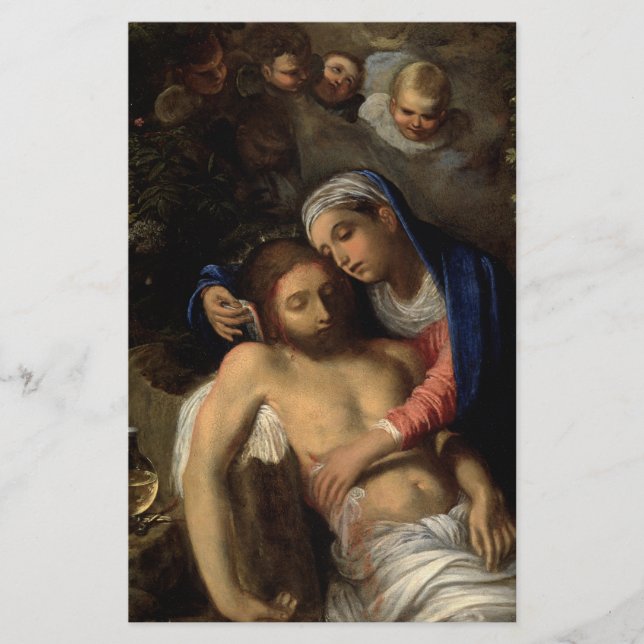 Pietà (Maria und Jesus) (von Adam Elsheimer) Briefpapier (Vorderseite)