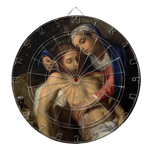 Pietà (Maria und Jesus) (von Adam Elsheimer) Dartscheibe (vorne)