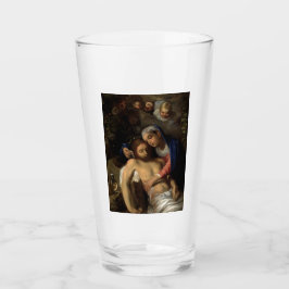 Pietà (Maria und Jesus) (von Adam Elsheimer) Glas