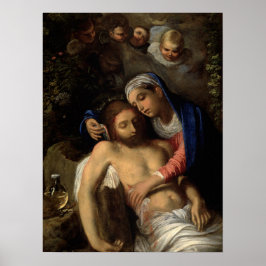 Pietà (Mary and Jesus) (by Adam Elsheimer) Poster