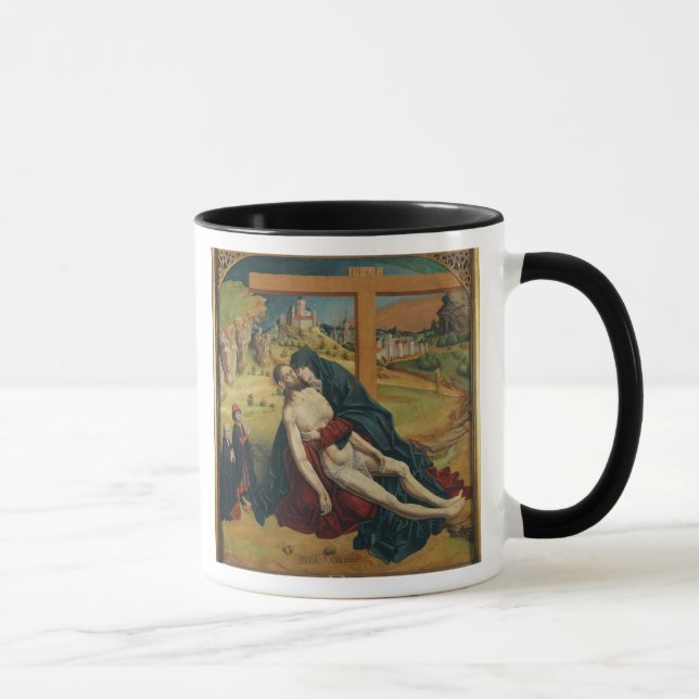 Pieta mit zwei Spendern (Öl auf Platte) Tasse (Rechts)