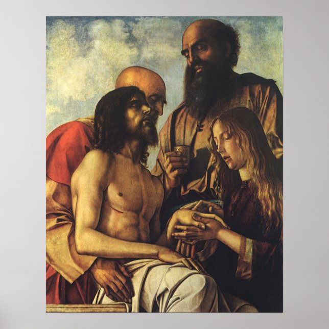 Pieta von Giovanni Bellini, Renaissance Fine Art Poster (Vorne)