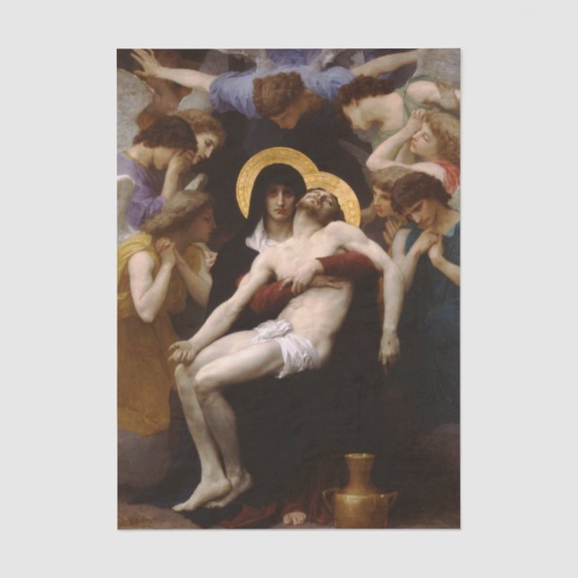Pieta von William Bouguereau Seidenpapier (Vorderseite)