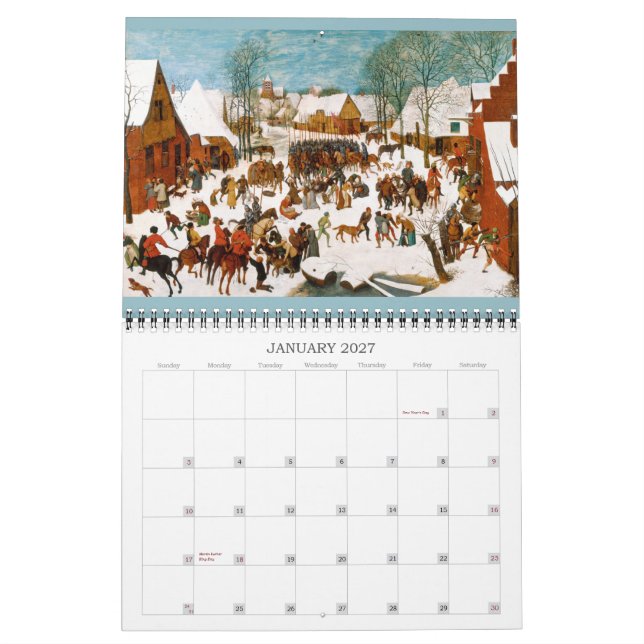 Pieter Bruegel ältere 2016 Kalender (Jan 2027)
