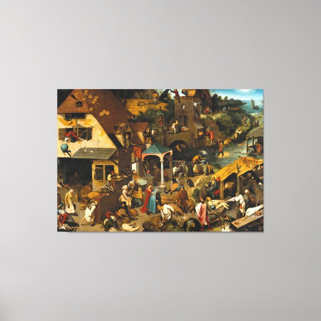 Pieter Bruegel, das älteste niederländische Sprich Leinwanddruck (Vorderseite)
