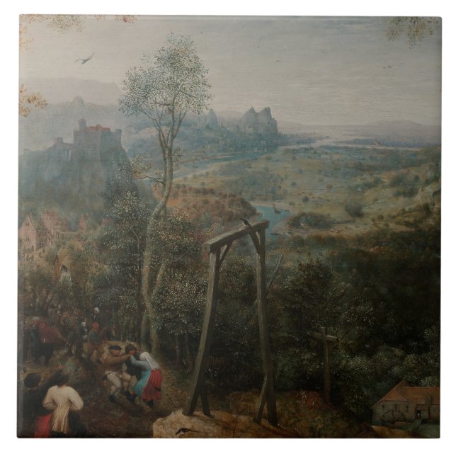 Pieter Bruegel, der Ältere-Der Magpie auf dem Galg Fliese (Vorderseite)