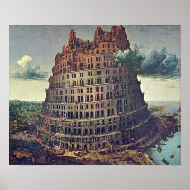 Pieter Bruegel der Ältere - Der Turm von Babel Poster (Vorne)