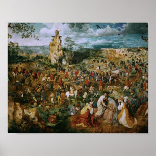 Pieter Bruegel, der Ältere-Die-Prozession zu Calva Poster