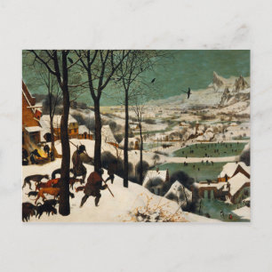 Pieter Bruegel der Ältere - Jäger im Schnee Postkarte