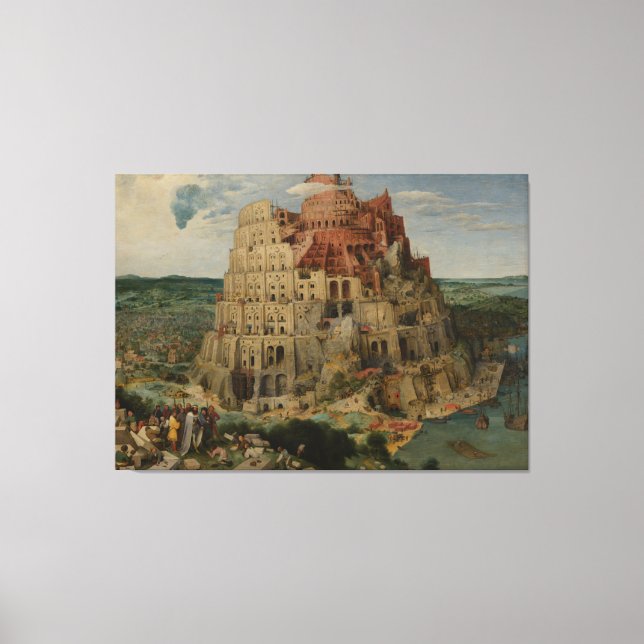 Pieter Bruegel, der ältere Turm von Babel Leinwanddruck (Vorderseite)