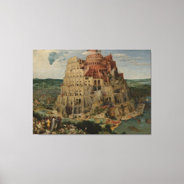 Pieter Bruegel, der ältere Turm von Babel Leinwanddruck (Vorderseite)