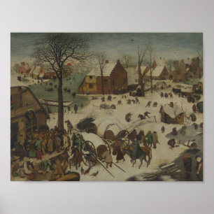 Pieter Bruegel der Ältere - Zahlen bei Bethlehem Poster