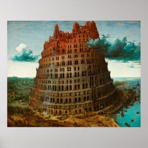 PIETER BRUEGEL - Der kleine Turm von Babel 1563 Poster