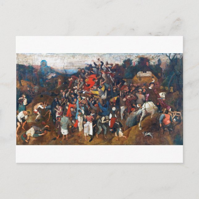 Pieter Bruegel, der Wein des Heiligen Martins Postkarte (Vorderseite)