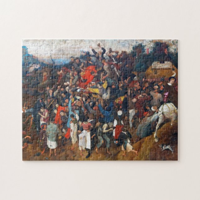 Pieter Bruegel, der Wein des Heiligen Martins Puzzle (Horizontal)
