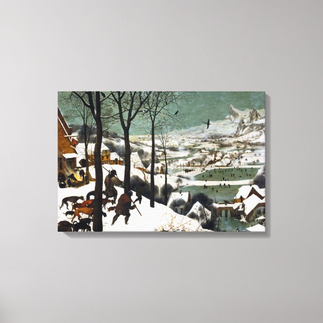 Pieter Bruegel die Älteren Jäger im Schnee Leinwanddruck (Vorderseite)