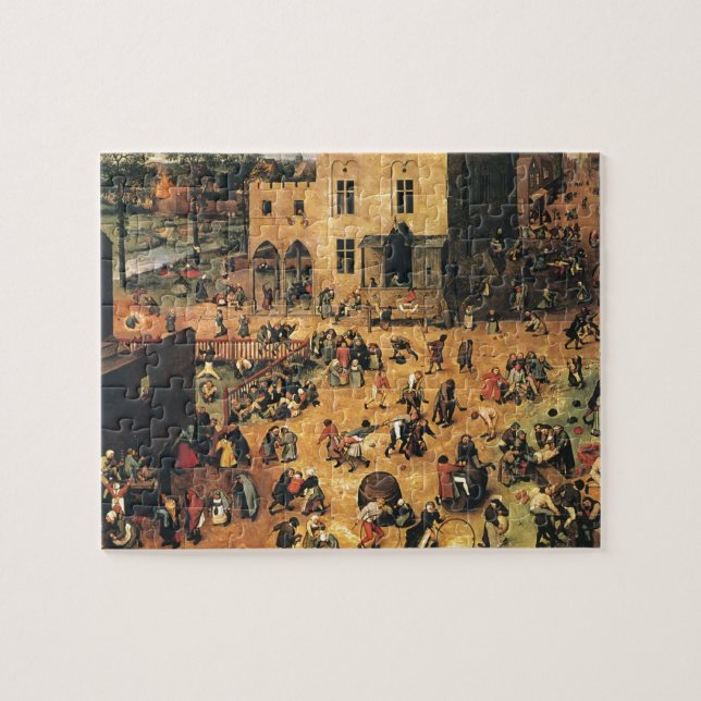 Pieter Bruegel die älteren Spiele der Kinder Puzzle (Horizontal)